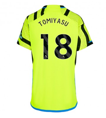 Arsenal Takehiro Tomiyasu #18 Segunda Equipación Mujer 2023-24 Manga Corta